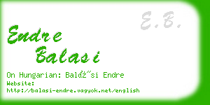 endre balasi business card